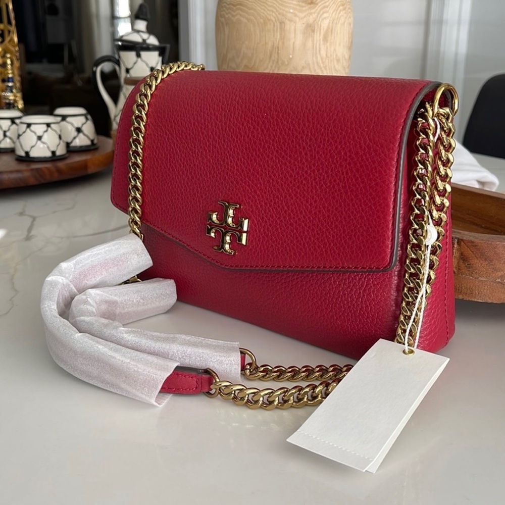 Tory Burch Kira Chain Crossbody Shoulder Pebble Leather Bag - Picture 7 of 12